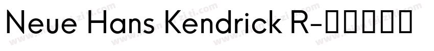 Neue Hans Kendrick R字体转换